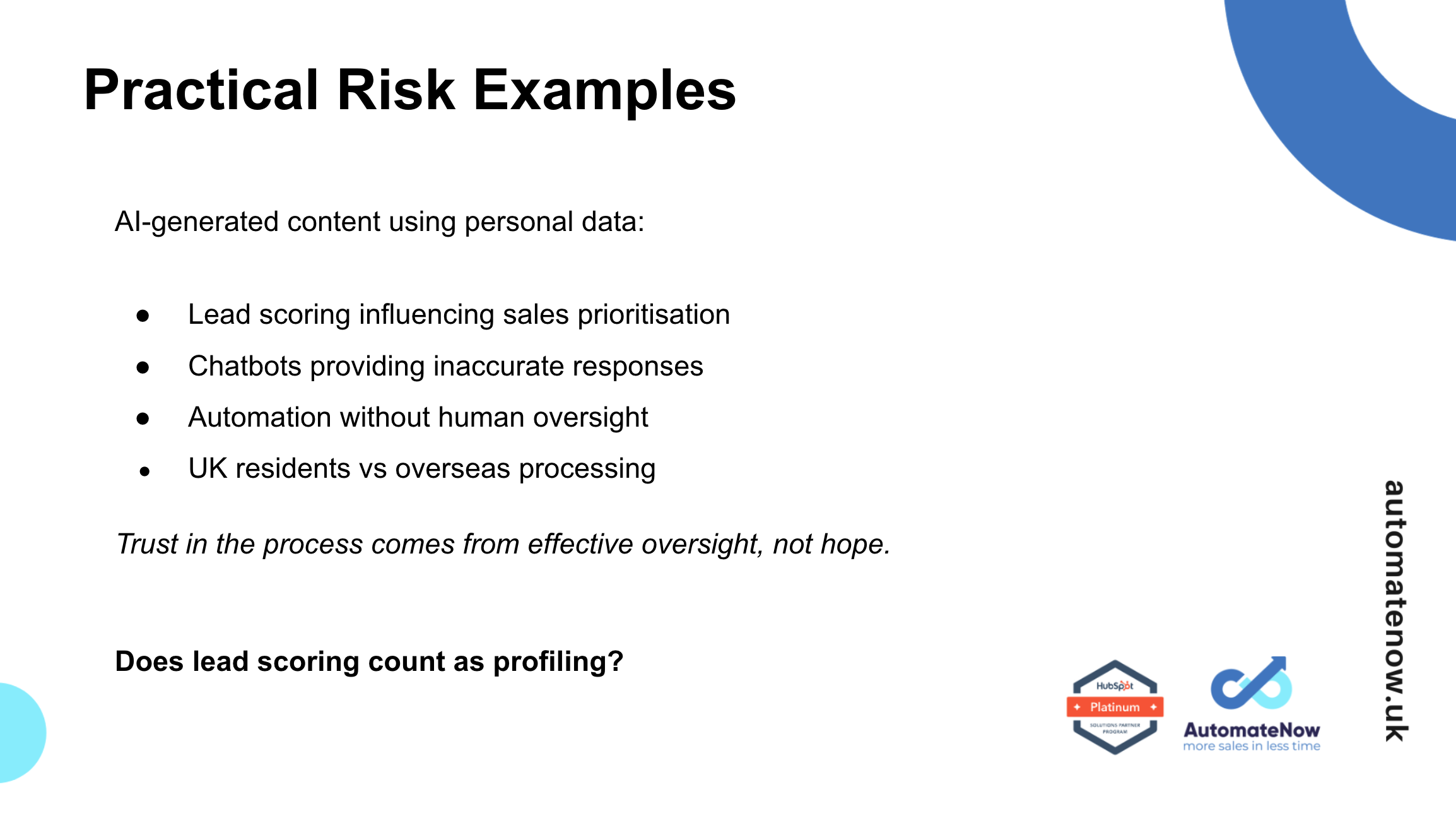 AI practical examples risks