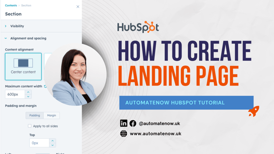 How to create landing page in Hubspot