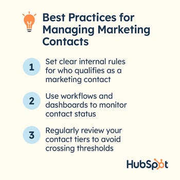 Managing Marketing contacts in HubSpot