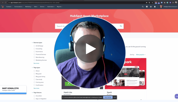 Website design in HubSpot review