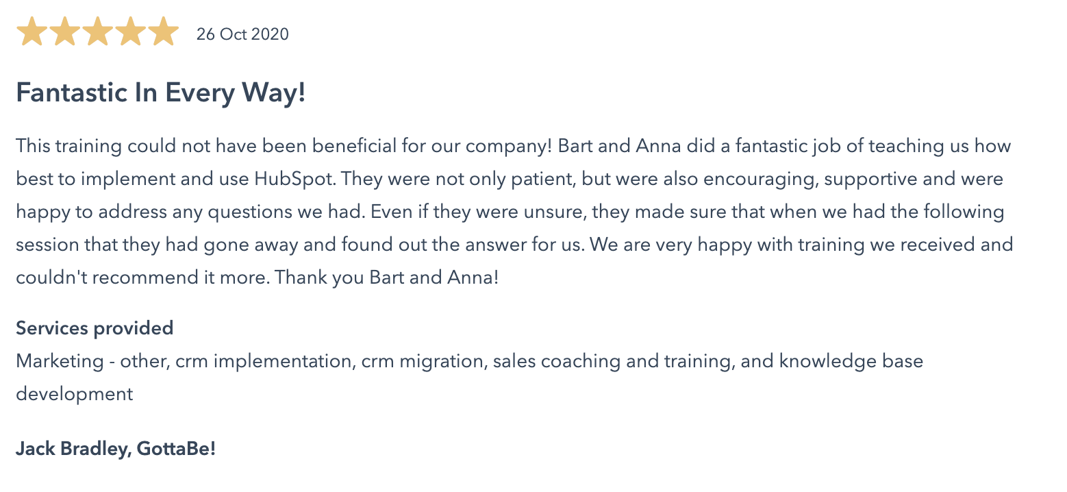HubSpot and GottaBe! Review