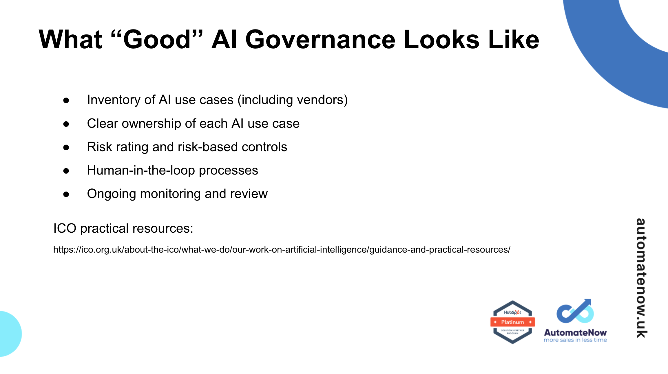 What good AI governance looks like