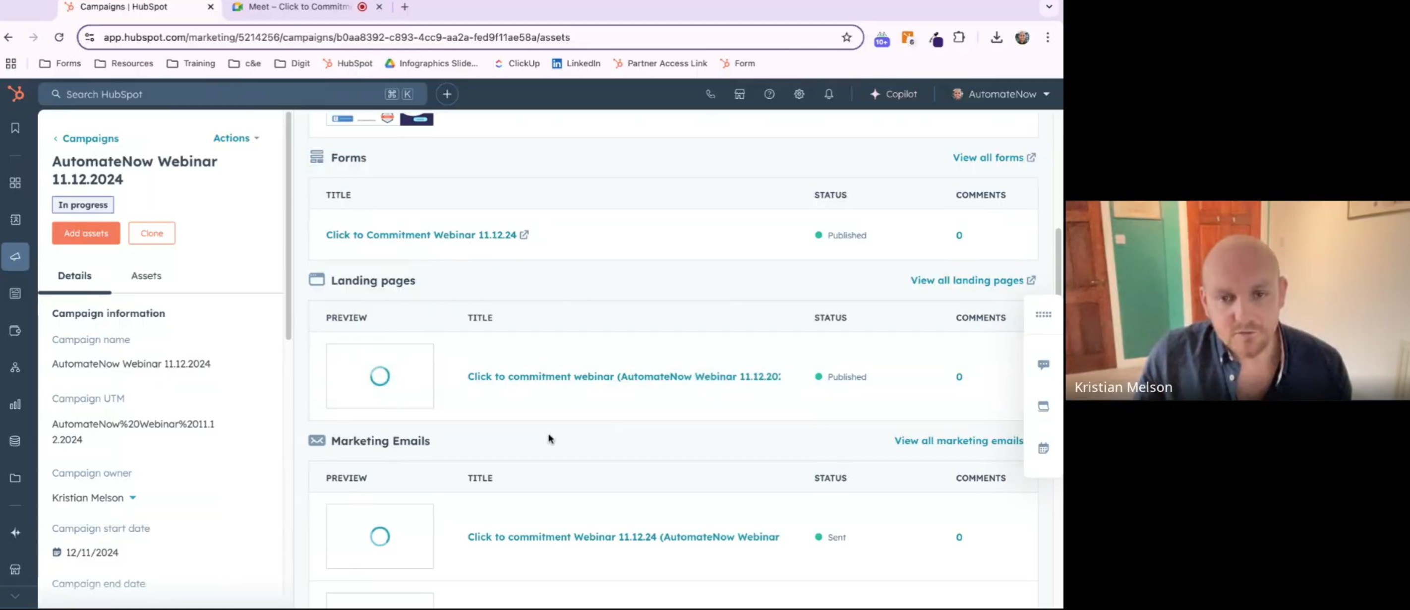 HubSpot CRM Marketing Campaign